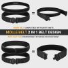 Tactical Belt Molle Belt With Quick Release Buckle Heavy Duty Gun Belt With Anti-slip Pad